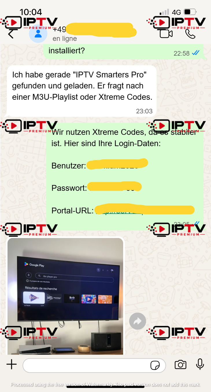Anonymisierter WhatsApp Support Screenshot 02